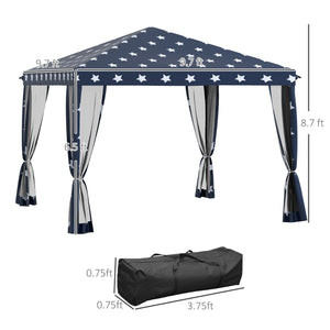 Outsunny 10' x 10' Pop Up Canopy Tent with Netting