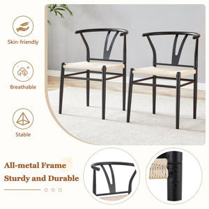 Wesborn Chair - Y-Shaped Medieval Style Armchair for Dining Table, Set of 4