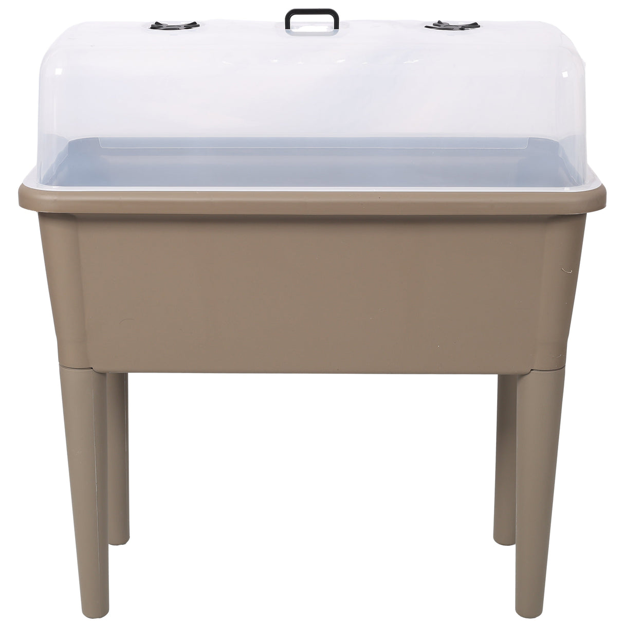 2PCS Raised Garden Bed with Ventilated Transparent Greenhouse Lid