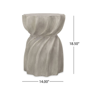 Modern Canis Side Table Outdoor Use - Gray