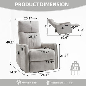 Comfortmax Swivel and Rocking Recliner