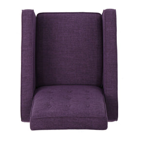 Mid-Century Modern Recliner With Button Tufted Waffle Stitch