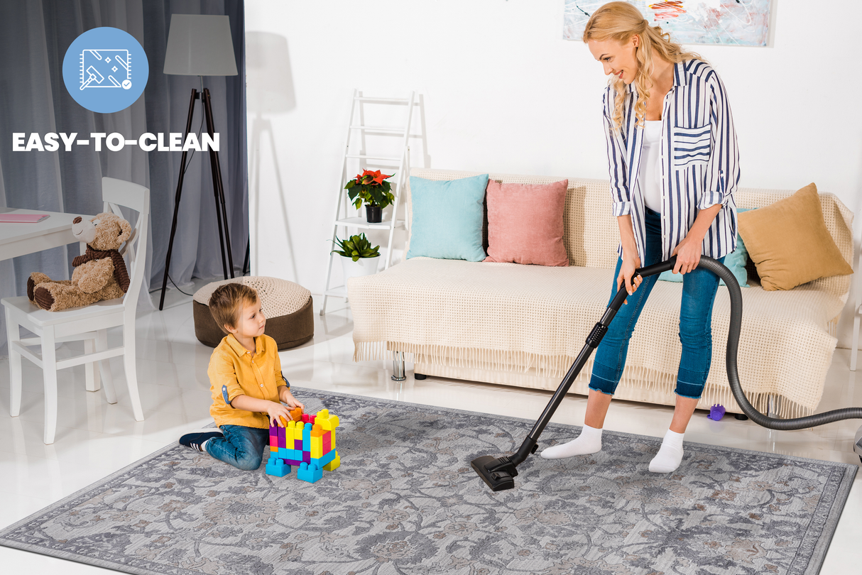 NAAR MARFI Collection Oriental Non-Shedding and Stain Resistant Area Rug