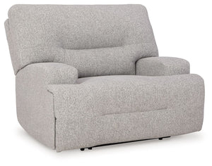 Acklen Place - 4 Pc. - 3-Piece Power Reclining Sectional Sofa With Raf Chaise, Wide Seat Power Recliner - Pewter