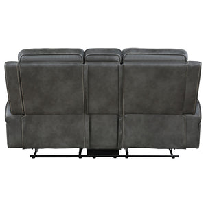 Forrest - Motion Reclining Loveseat With Console - Gray