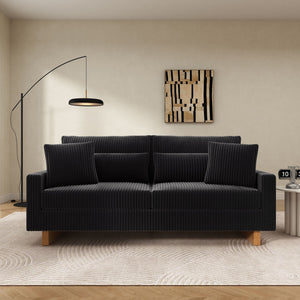 Modern Loveseat Sofa With 4 Pillows