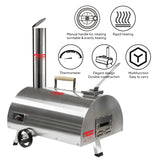 Outdoor Manual Rotating Pizza Oven – Portable Wood-Fired Oven
