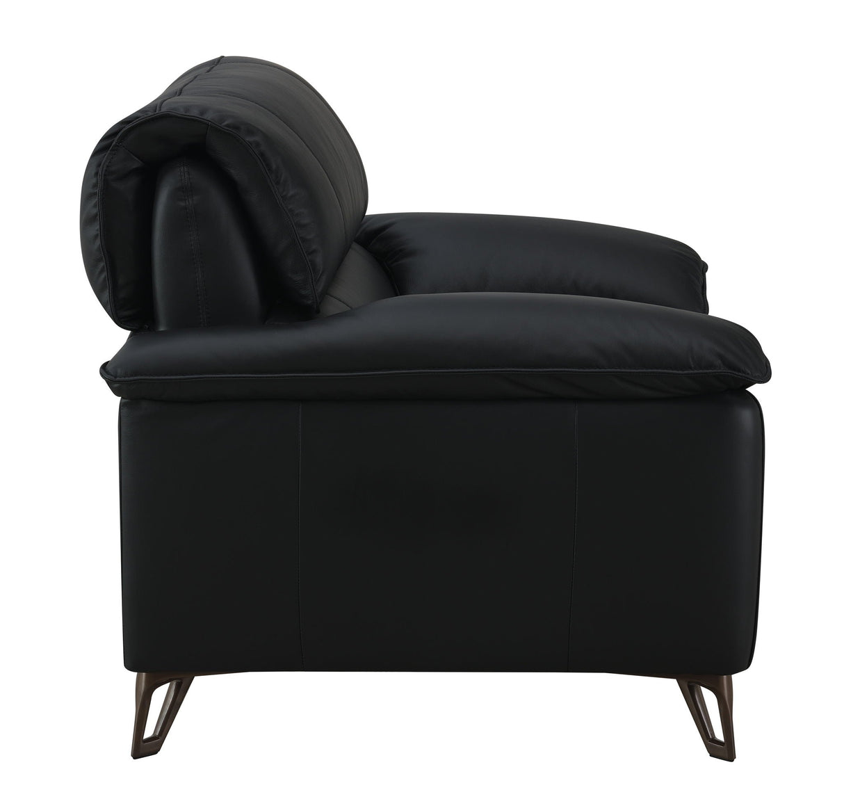 Eilene - Top Grain Leather Chair - Black