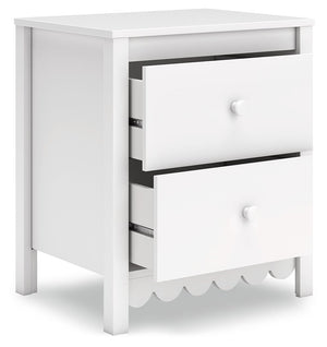 Hallityn - Two Drawer Night Stand - White