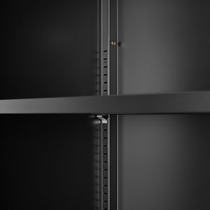 Modern Storage Cabinet With Adjustable Shelves, Magnetic Door Stopper