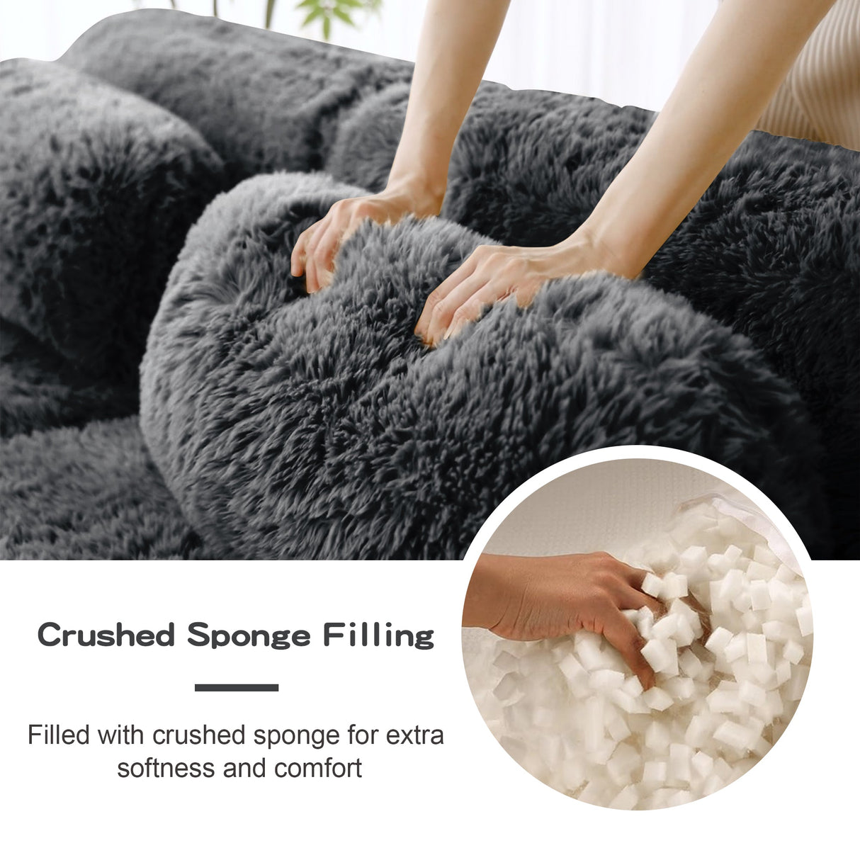 U-Shaped Boneless Sofa