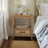 Nightstand with Bottom Drawer and Open Shelf
