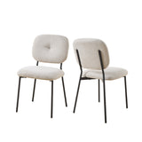 Modern 4-Person Dining Set with Bamboo & MDF Table and Fabric Chairs