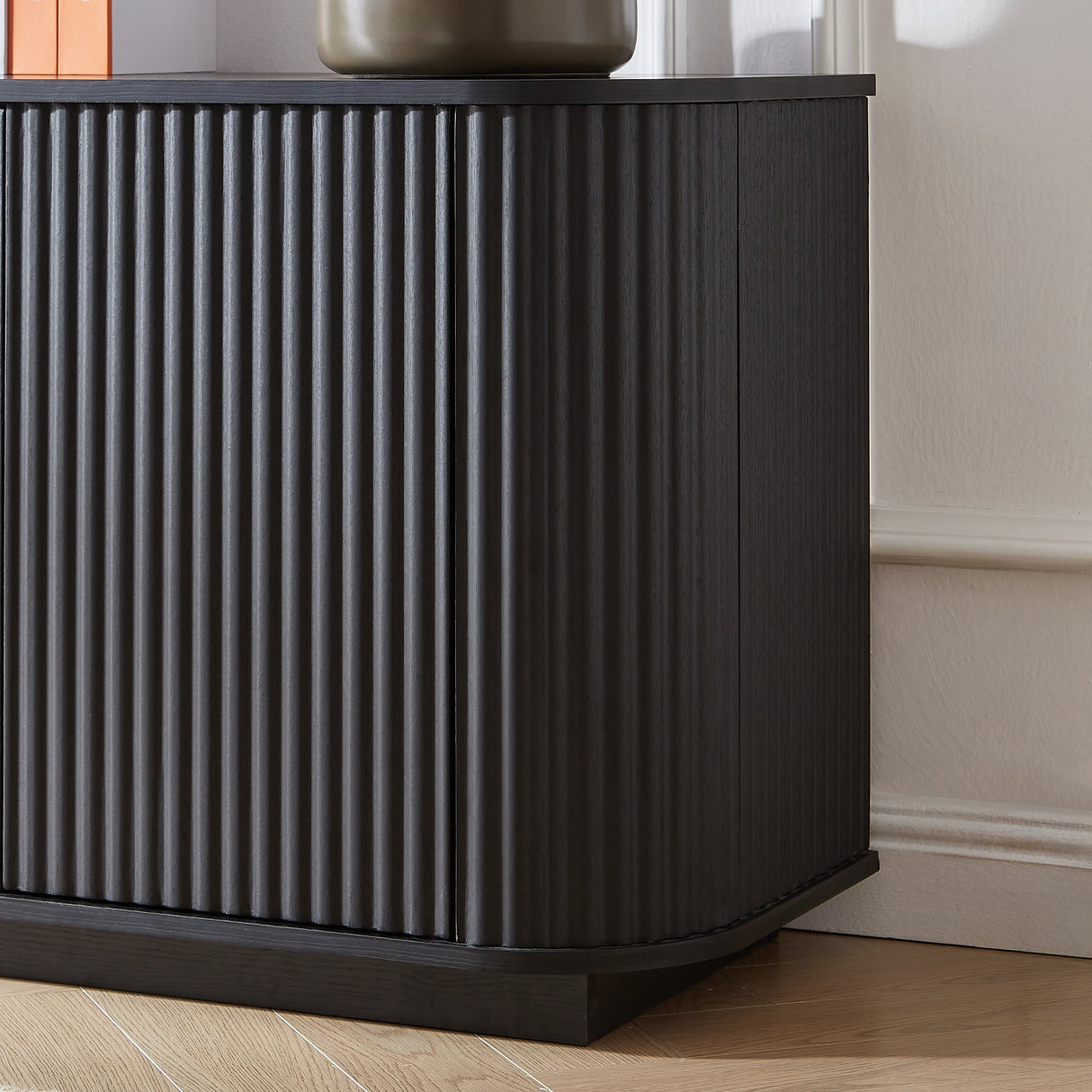 Modern Fluted Sideboard Storage Cabinet
