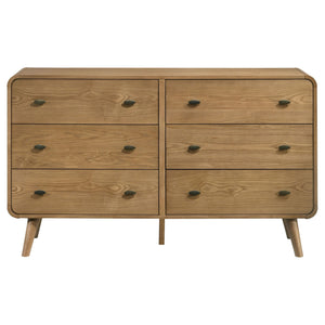 Robyn 6-drawer Bedroom Dresser Light Ash