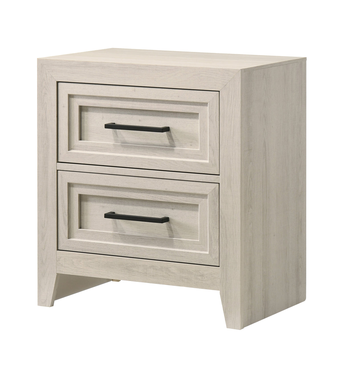 Havenwood Geometric Design Contemporary 2-Drawer Nightstand