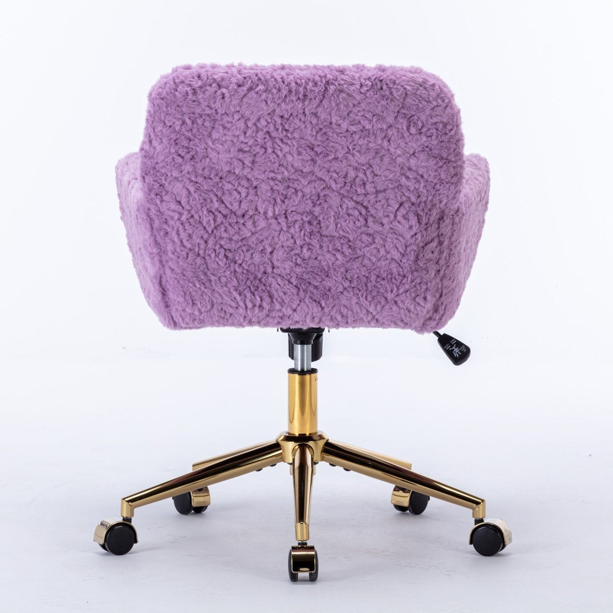 Office Chair, Artificial Rabbit Hair Home Office Chair With Metal Base, Adjustable Desk Chair Swivel Office Chair, Vanity Chair