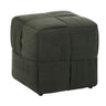 Square Ottoman Foot Rest with Woven Corduroy Design - Fabric