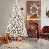 6FT Flocked Christmas Tree with 250 Warm White Incandescent Lights
