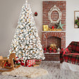 7FT-Flocked-Christmas-Tree-with-350-Warm-White-Incandescent-Lights-Christmas-Trees
