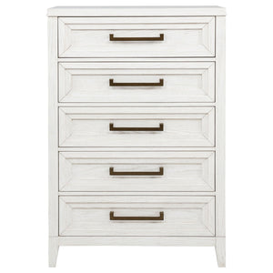 Inverness - 5 Drawer Bedroom Chest - White
