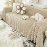 Fluffy Faux Fur Couch Cover Plush Sofa Throw, Warm & Stylish Sofa Protector
