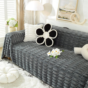 Fluffy Faux Fur Couch Cover Plush Sofa Throw, Warm & Stylish Sofa Protector