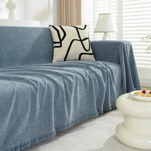 Chenille Herringbone Couch Protector Blanket, Stylish Throw Blankets for Couch and Couch Throw Cover