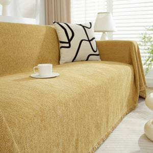 Chenille Herringbone Couch Protector Blanket, Stylish Throw Blankets for Couch and Couch Throw Cover