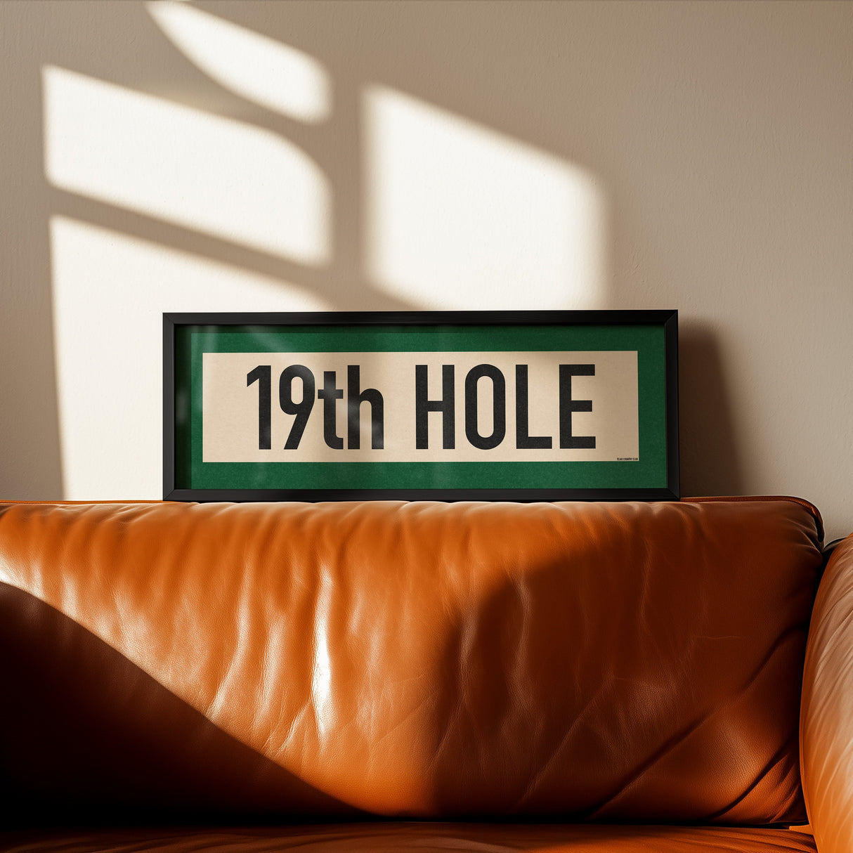 Framed 19th Hole Golf Art Scroll Print