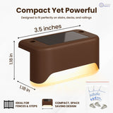 8-Pack Solar LED Deck & Step Lights