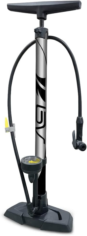 BV-Bicycle-Pump-Durable-Steel-Bike-Floor-Pump-17/24-inch-Smart-Valve-Head,-160-psi,-Automatically-Reversible-Presta-and-Schrader-Bicycle-Pump