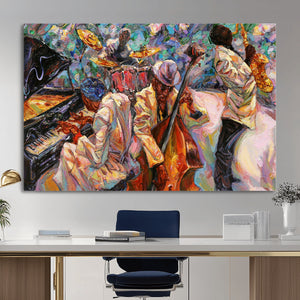 African American Jazz Art Music Abstract Wall Art Painting