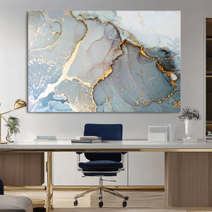 Large Abstract Marble Wall Art Canvas Print for Living Room