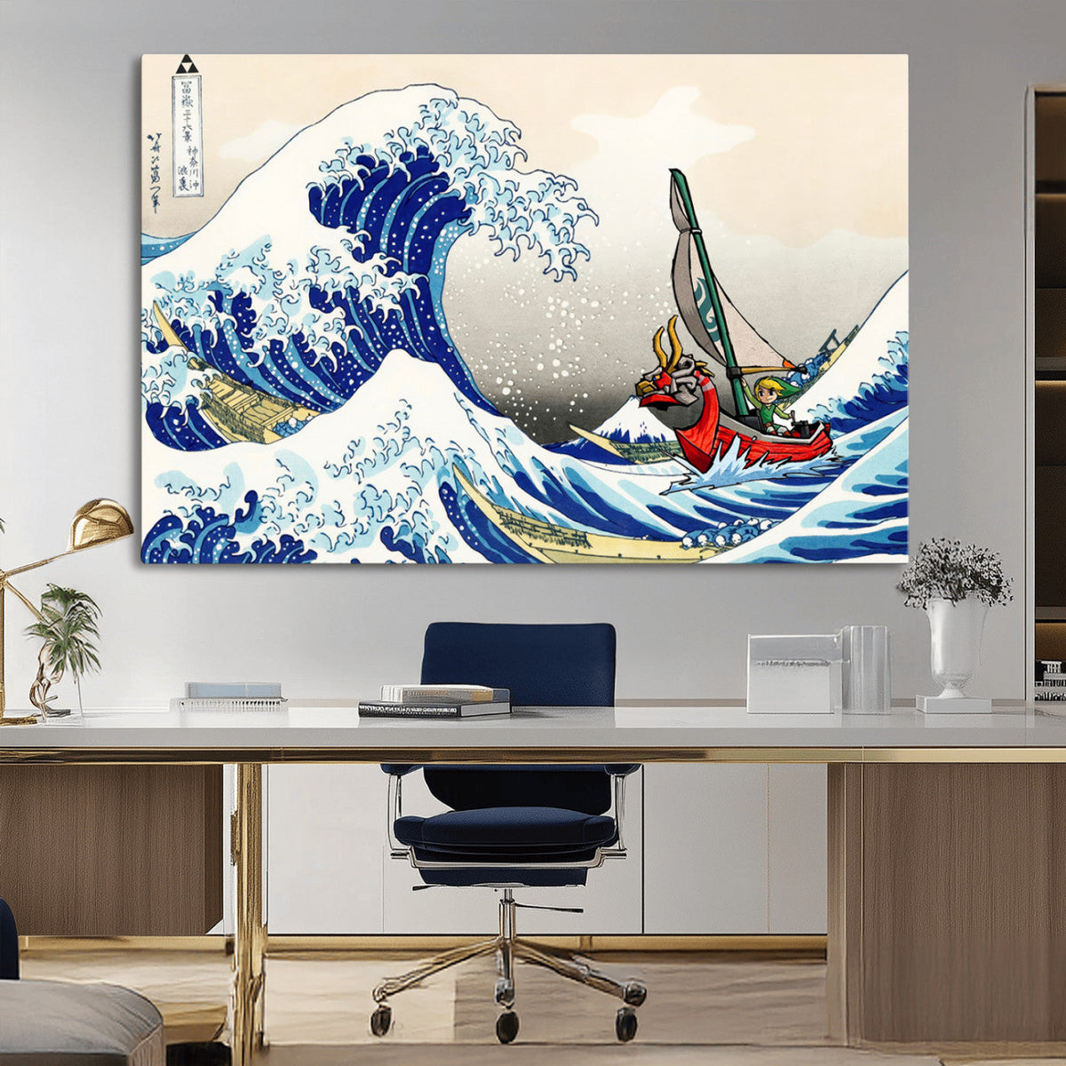 Katsushika Hokusai Kanagawa Giant Wave Wall Art Canvas Print