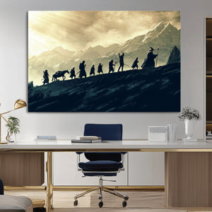 Fellowship Journey Wall Art – Fantasy Adventure Canvas Print