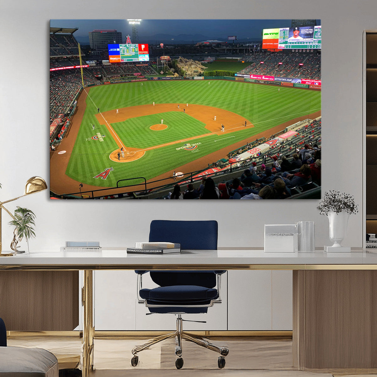 Angel Stadium Aerial Canvas Print – Los Angeles Angels