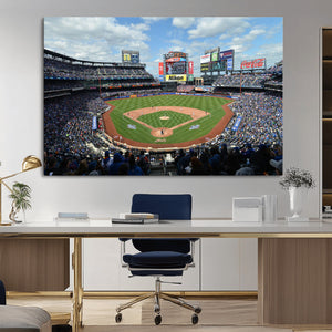 New York Mets Baseball Team Print - Citi Field Stadium Wall