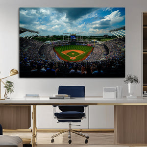 3-Panel Kauffman Stadium Wall Art Print | Large Kansas City