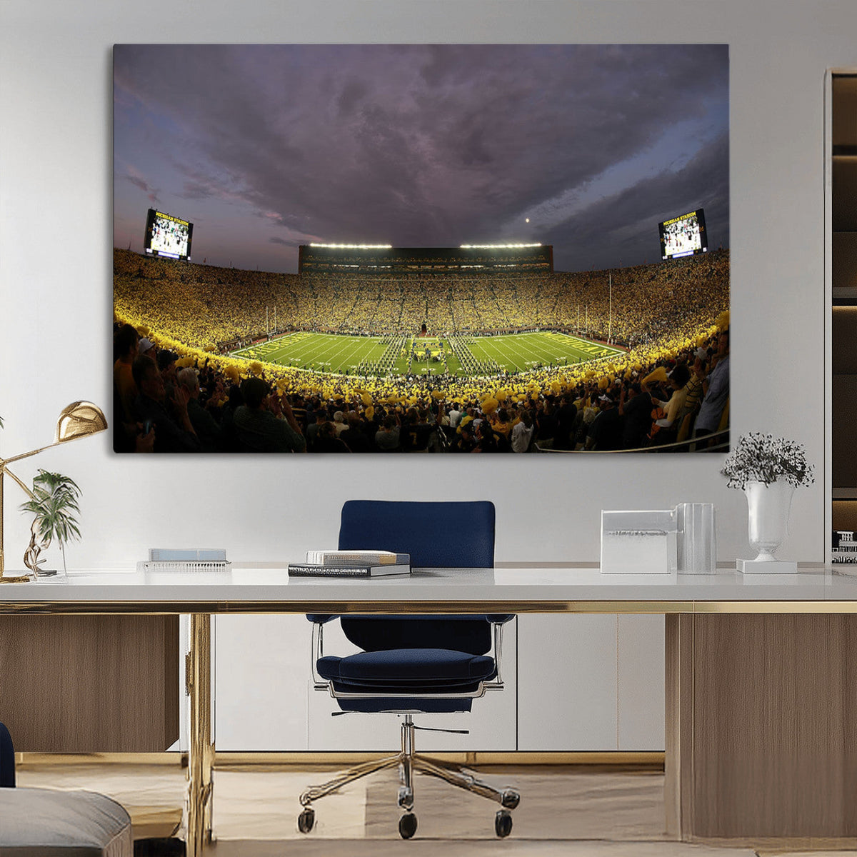 Michigan Wolverines Print - Michigan Stadium Wall Art Canvas
