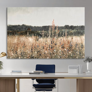 Rustic Field Landscape Wall Art Print, Giclee Canvas Wall