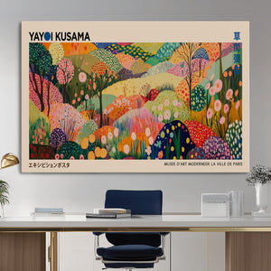 Yayoi Kusama Japanese Art Canvas Print, Abstract Art, Large