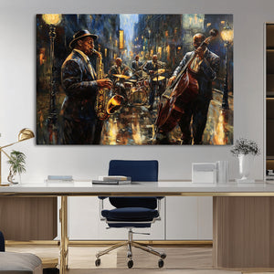Jazz Canvas Wall Art Print – Abstract African American Music