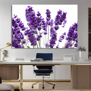 Lavender Flower Wall Art Canvas Print
