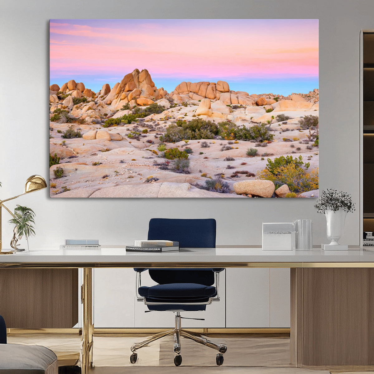 Vibrant Sunset Sky Wall Art Canvas Print – Framed Joshua