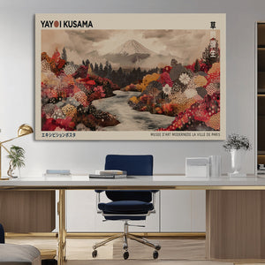 Modern Japanese Wall Art Canvas Print – Framed Abstract