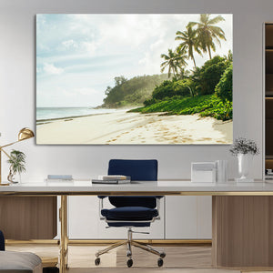 Relaxing Beach Wall Art Canvas Print – Framed Ocean View Art