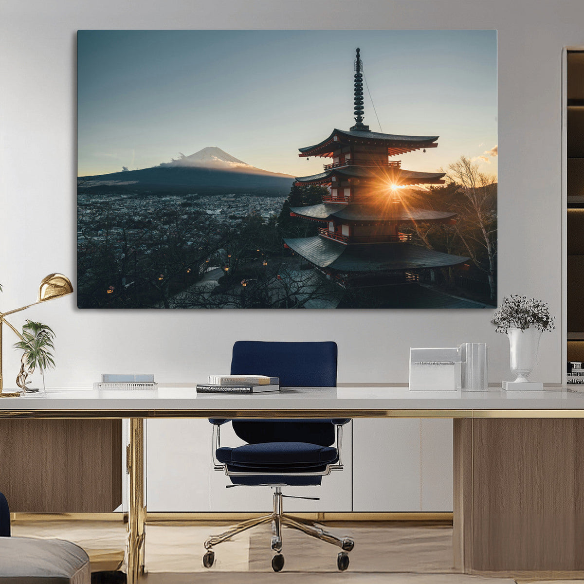 Mount Fuji Wall Art Canvas Print – Framed Japan Travel Art