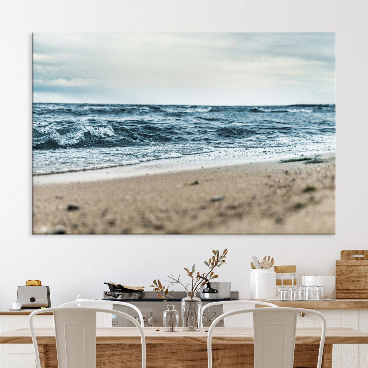 Ocean Wall Art Canvas Print – Moody Coastal Seascape Scene