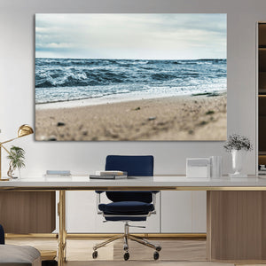 Ocean Wall Art Canvas Print – Framed Moody Seascape Coastal